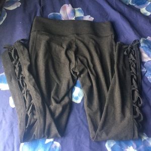 Victoria Secret grey cross tie leggings